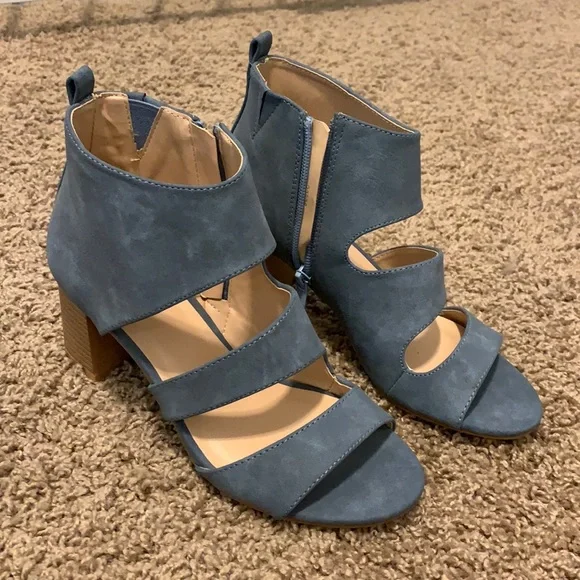 Block Heels Navy Heels Dsw DSW GC SHOES BLUE MELI SANDALS SIZE